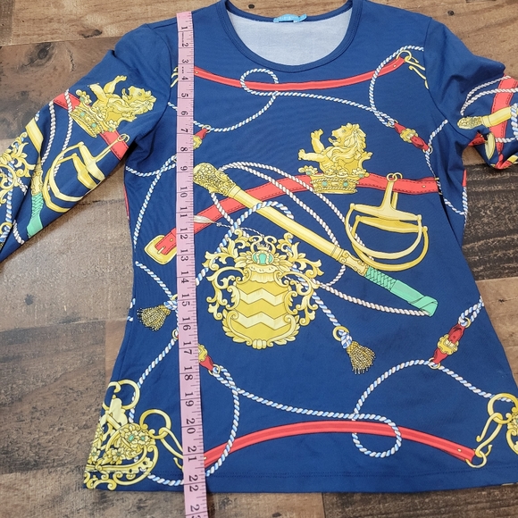 Extra Small J. McLaughlin Equestrian Horse Knit Top xs - Picture 5 of 6